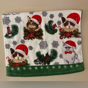 Holiday Cat Hand Towel